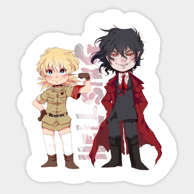 Hellsing: Two vampires Sticker by Mog